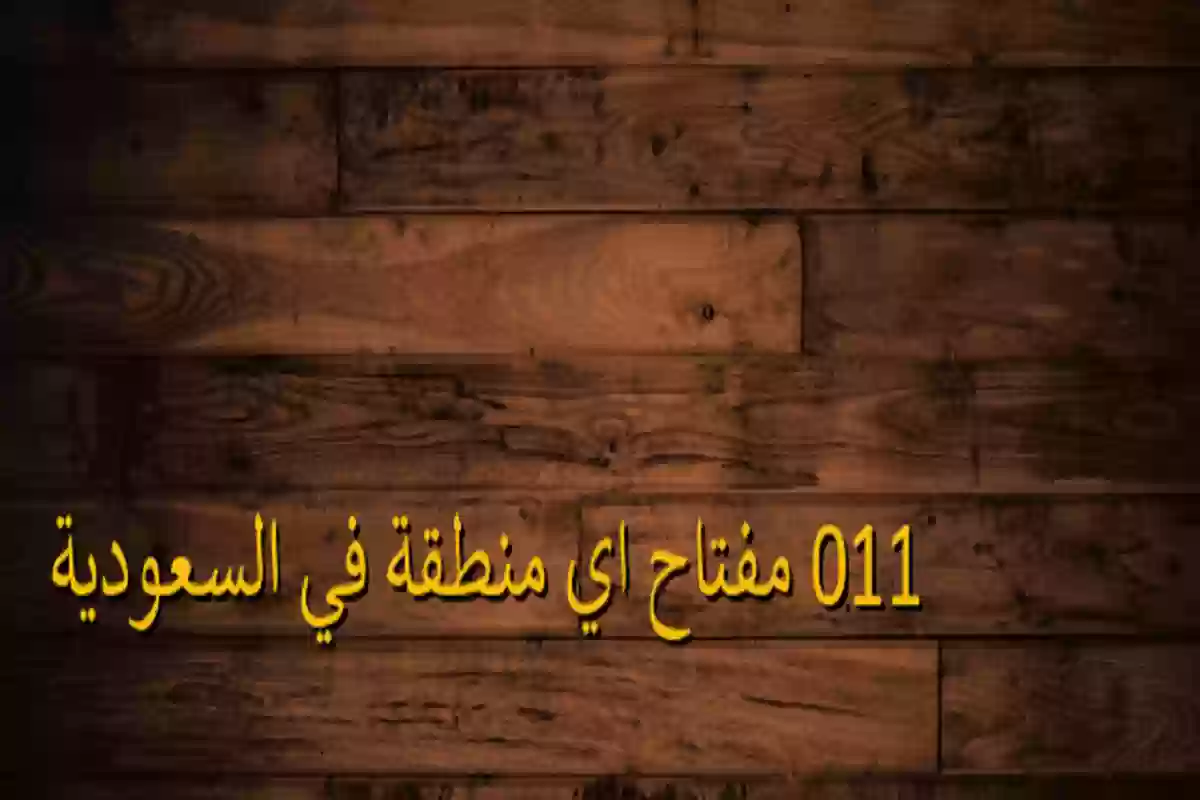 مفتاح الرقم 011 يرمز إلى أي منطقة